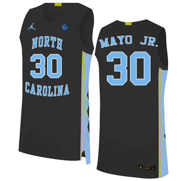#30 Dante Mayo Jr. North Carolina Tar Heels College Basketball Jersey Stitched-Black